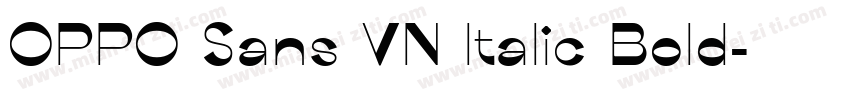 OPPO Sans VN Italic Bold字体转换